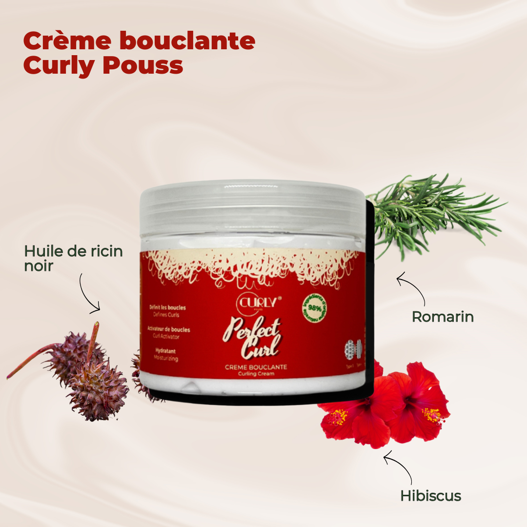 Curly Pouss - Crème Bouclante Perfect Curl – Définition & Hydratation - JS Organics