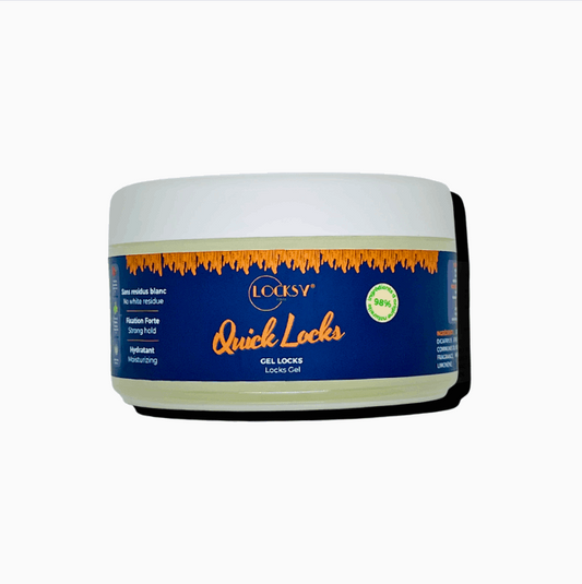 Locksy Pouss - Quick Locks Noir Gel 300ml - Fixation Forte et Croissance Capillaire - JS Organics