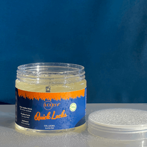 Locksy Pouss - Quick Locks Noir Gel 300ml - Fixation Forte et Croissance Capillaire - JS Organics