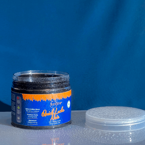 Locksy Pouss - Quick Locks Noir Gel 300ml - Fixation Forte et Croissance Capillaire - JS Organics