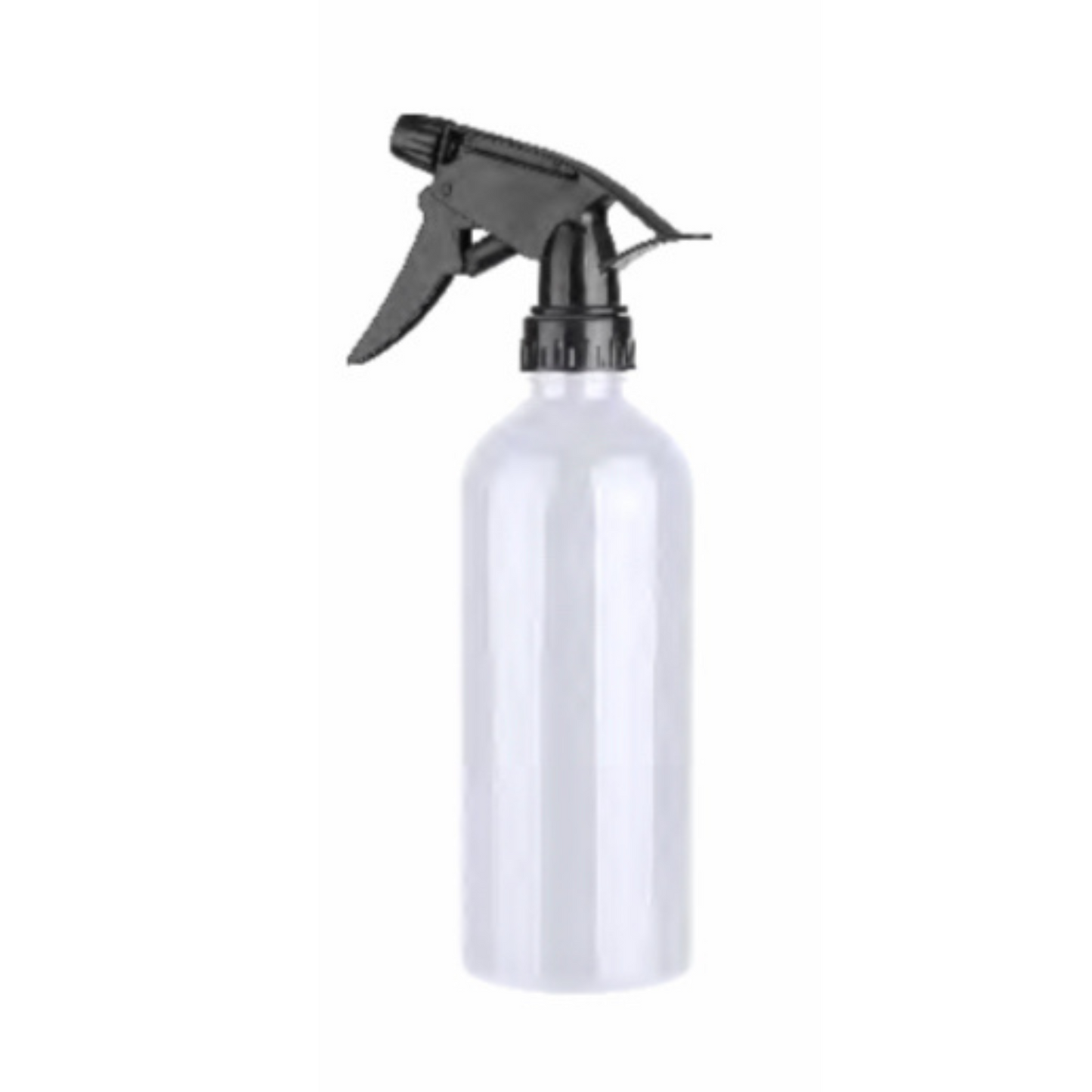 A Yaz Collections (JS0531) white spray bottle by JS Organics with a capacity of 450ml, designed for hair care.